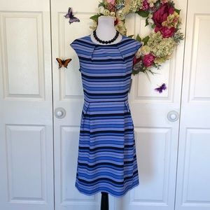 💼 EnFocus Modern Stripe Box Pleat Dress